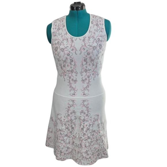 BCBG Maxazria Wilma Knit Fit & Flare Dress Floral Size Medium‎ Sleeveless - Picture 1 of 10